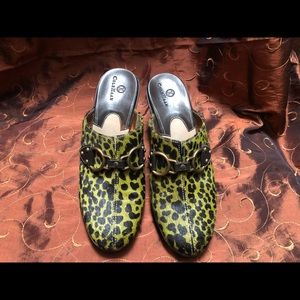 Cole Haan leopard mule